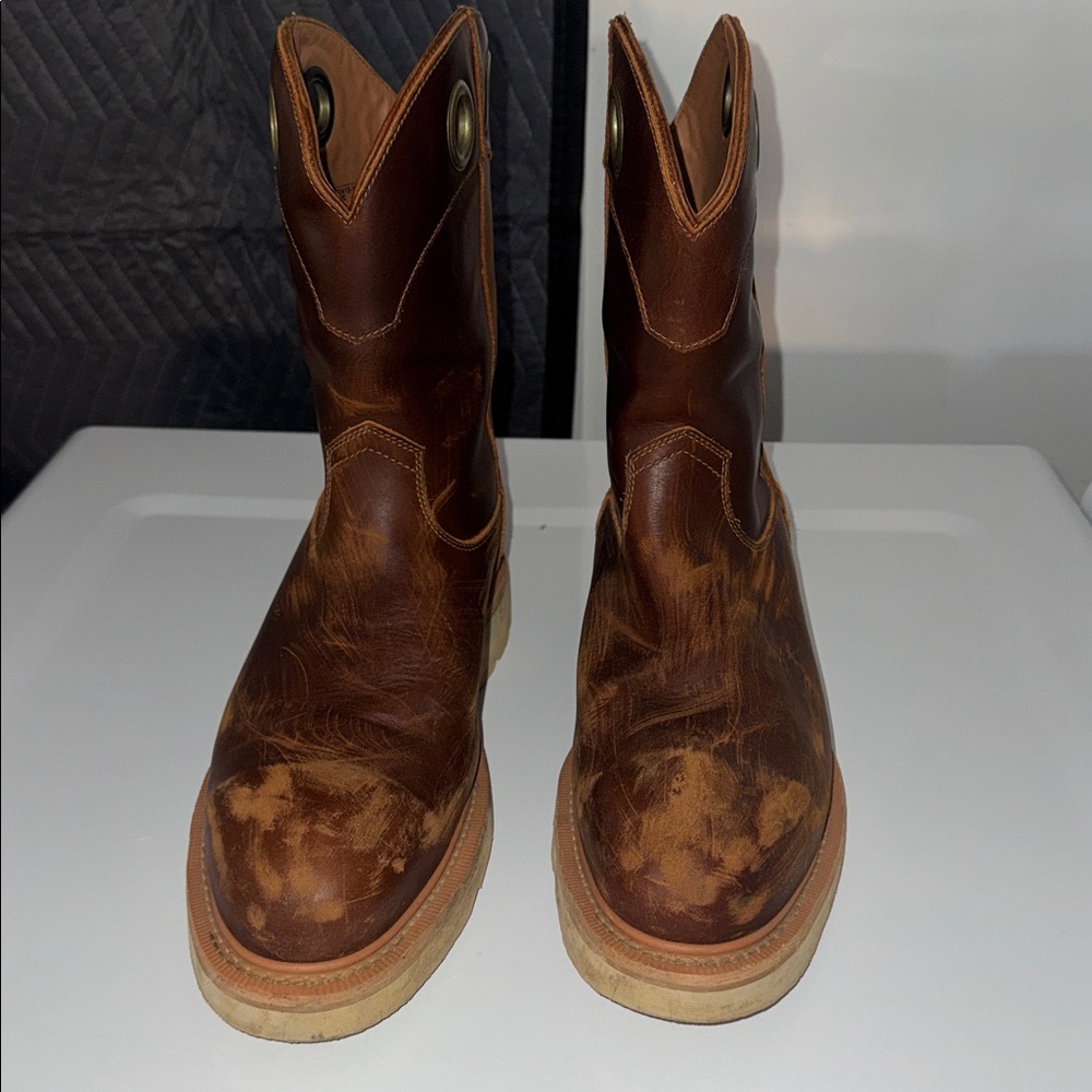 Tecovas Distressed Brown Western Boots - Picture 4 of 7